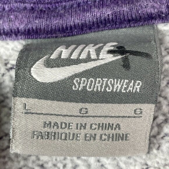 Nike Sportswear Full Zip Hoodie Sweatshirt Jacket Women’s LG Striped Purple - Picture 5 of 10